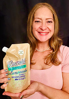 emerald only beverage on the market to incorporate actual juice from hemp leaves rather than added CBD tinctures