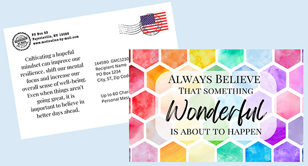 Motivation by Mail - weekly encouragement delivered straight to someone’s mailbox